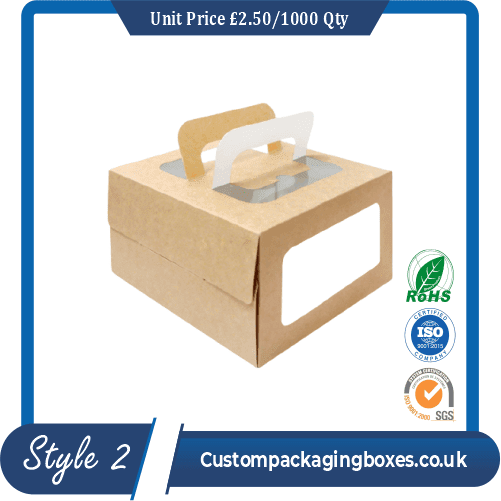 Cake box with handle
