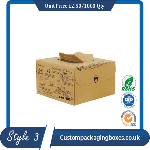 Cake box with handle