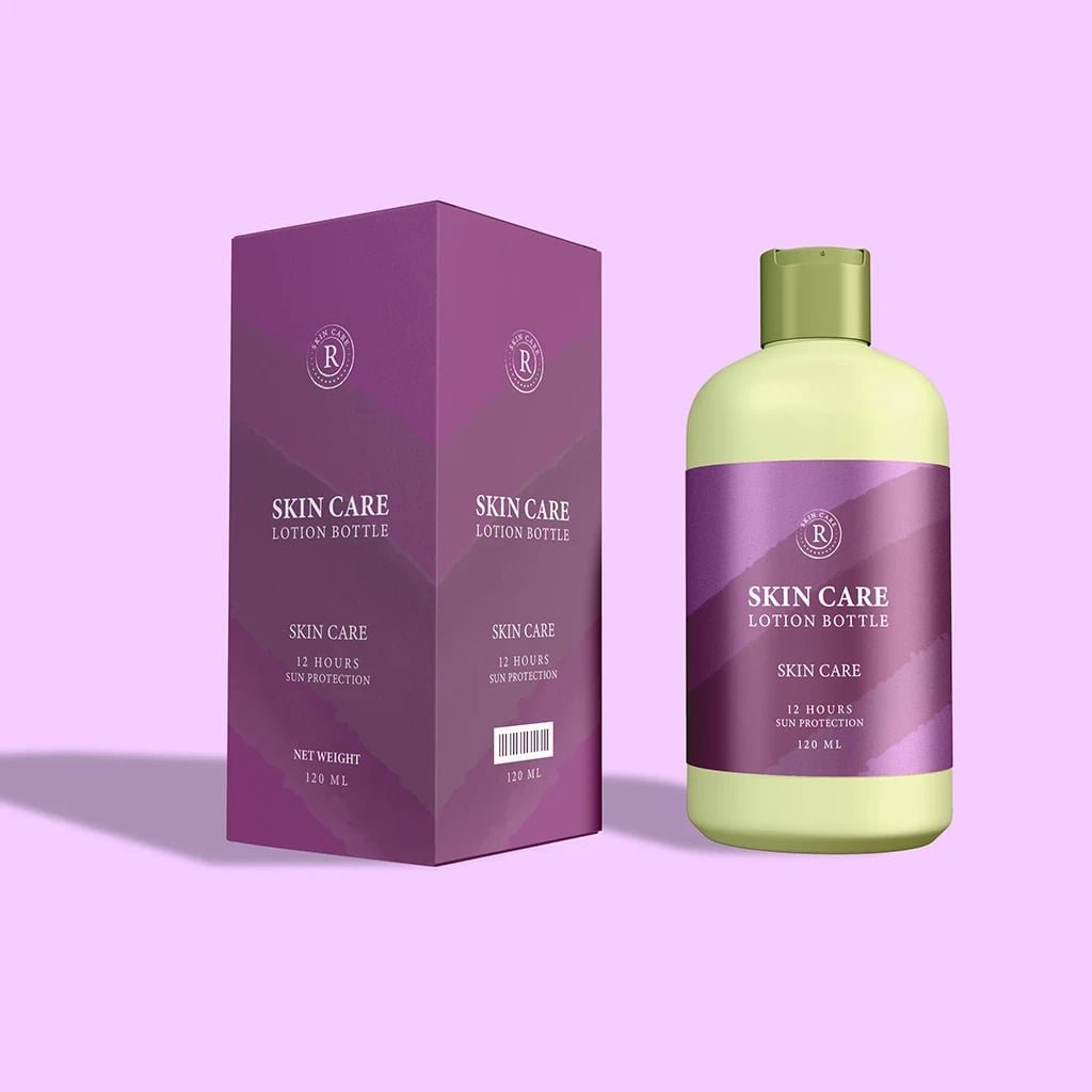 Glossy Lotion Packaging Boxes