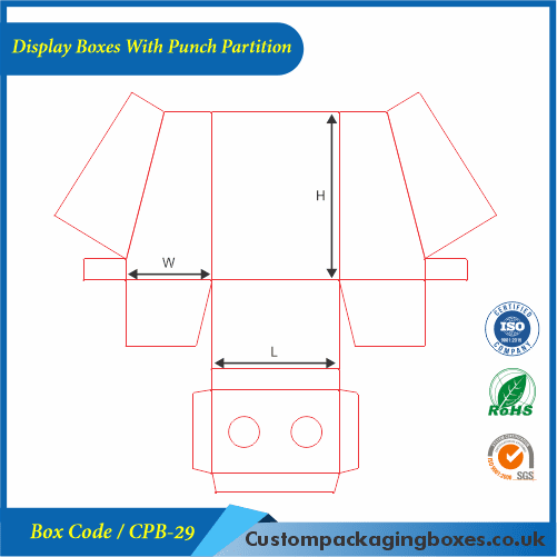 Display Boxes With Punch Partition