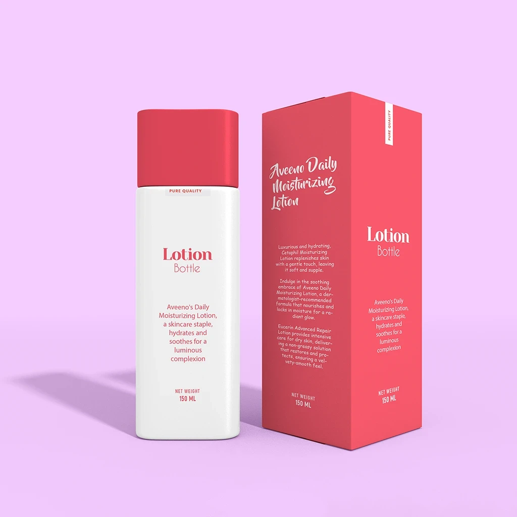 Glossy Lotion Packaging Boxes