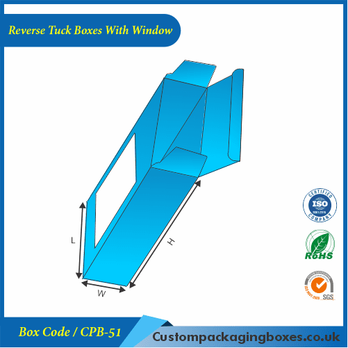 Reverse Tuck Boxes With Window