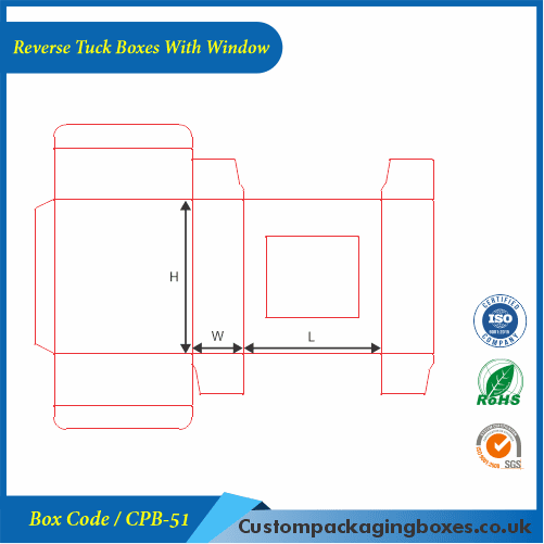 Reverse Tuck Boxes With Window