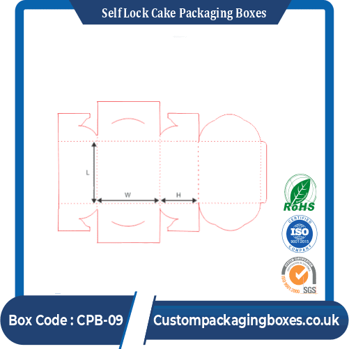 Self Lock Cake Packaging Boxes