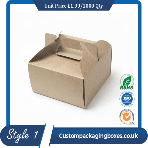 Cake box with handle