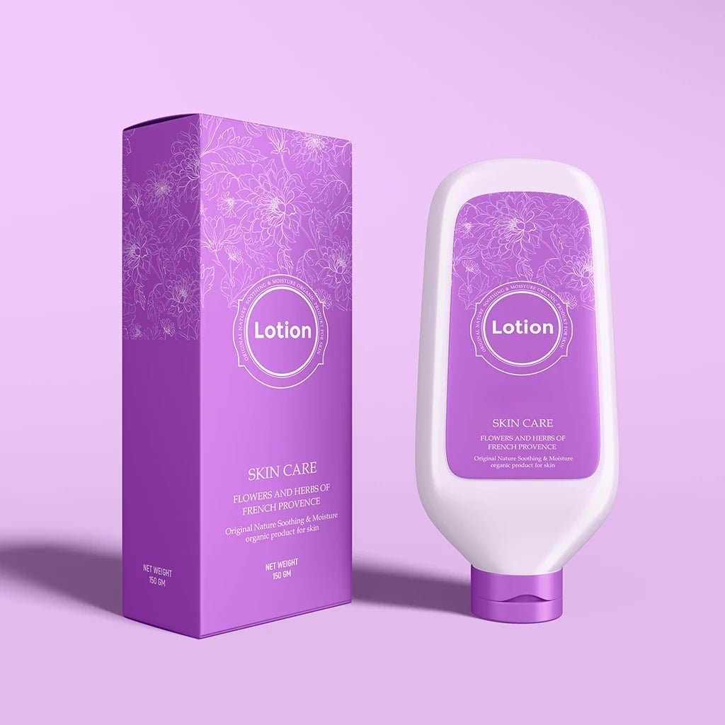 Glossy Lotion Packaging Boxes