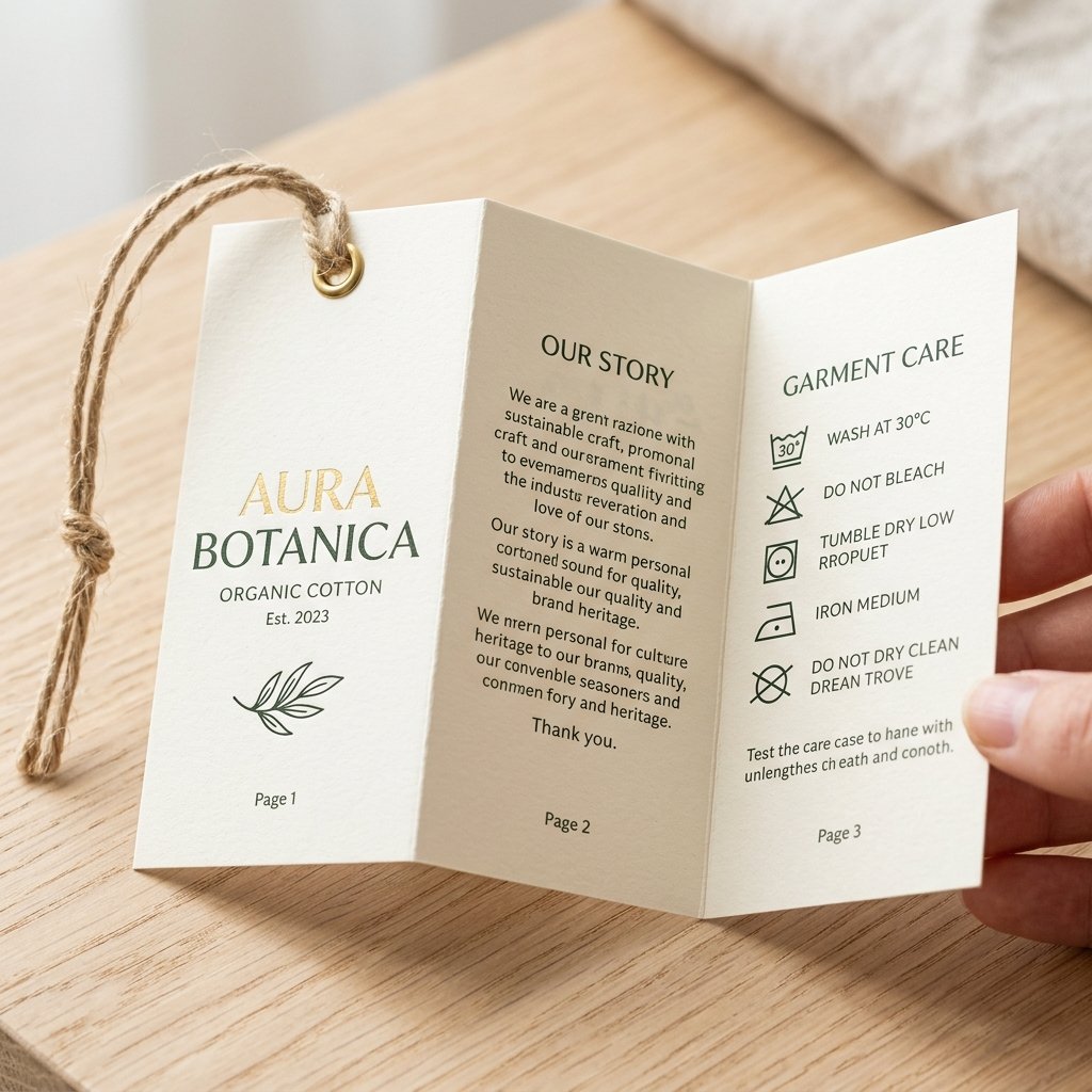 Folded Swing Tags & Mini Booklet Tickets Swing Ticket Sample
