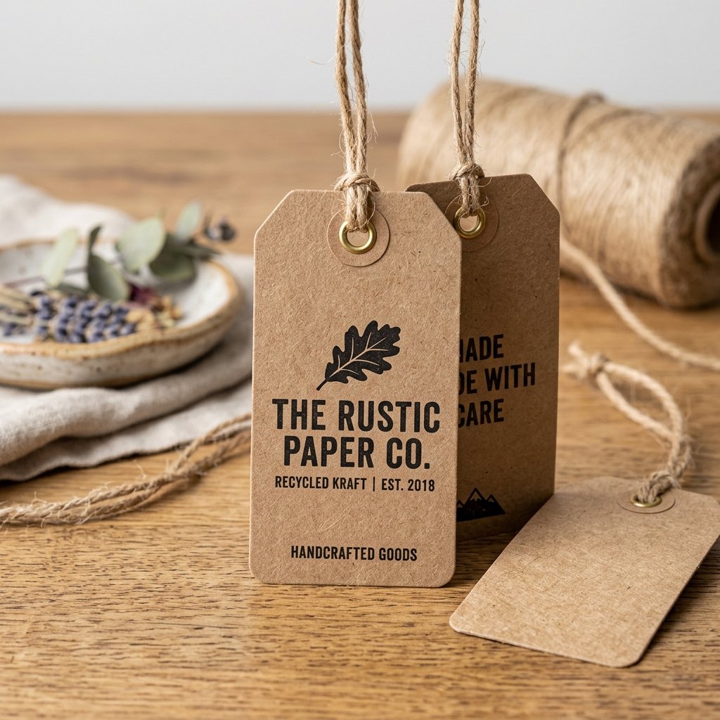 Kraft Paper Swing Tags & Rustic Swing Tickets Swing Ticket Sample