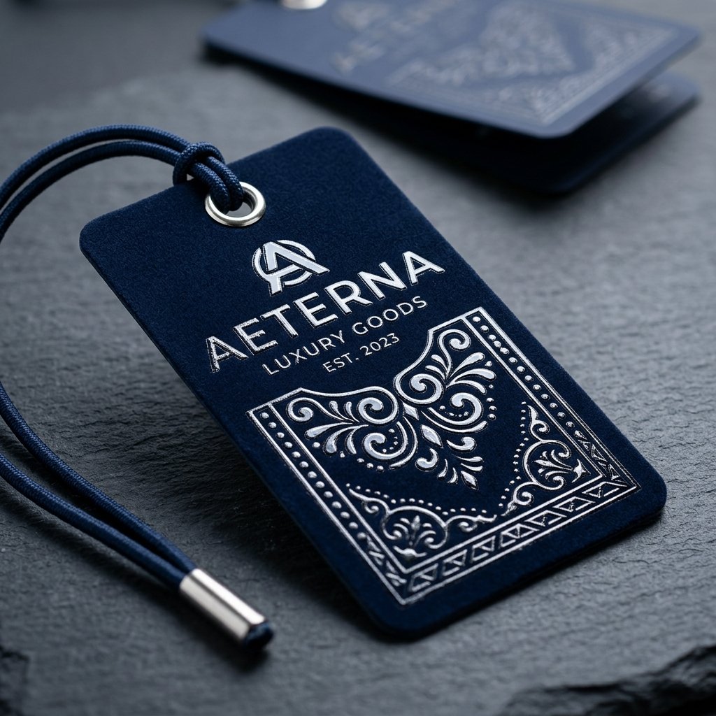 Spot UV & Soft-Touch Velvet Swing Tags Swing Ticket Sample