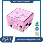 custom square gift box lids with premium printing,