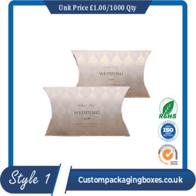 Custom Wedding Gift Pillow Boxes