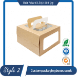 Cake box with handle sample #2
