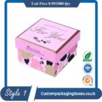 custom square gift box lids with premium printing,