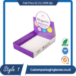 Boost in-store sales with custom counter display boxes. Eye-catching designs, durable construction & easy assembly. Low MOQs from 100 units. Get a quote today