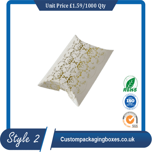 Custom Fancy Paper Pillow boxes sample #2