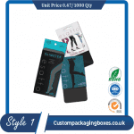 "Luxury tights packaging boxes with window display and branded design"