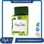 "Vibrantly printed custom sock packaging boxes with window display"