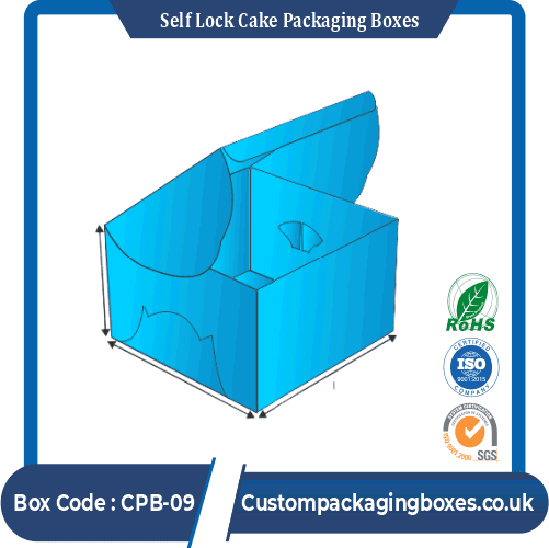 Self Lock Cake Packaging Boxes template # 2