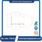 Self Lock Cake Packaging Boxes template # 4